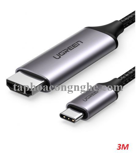 Ugreen 50766 3M 4K 60hz usb Type C sang HDMI Cáp dữ liệu truyền âm thanh hình ảnh MM142 30050766